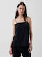 Women's Summer Sleeveless Linen Blouse Black