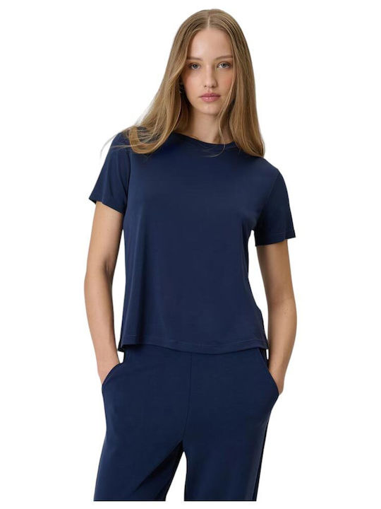 4F Women's Short Sleeve Blue Blouse