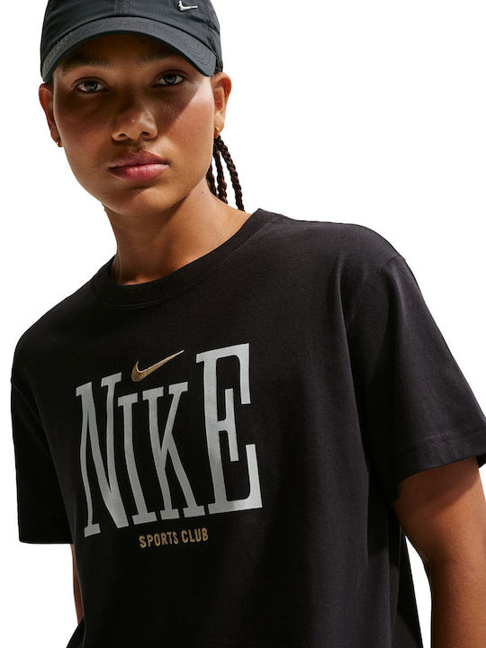 Nsw Γυναικείο Αθλητικό Oversized T-shirt Black