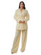 Yellow Set Wide-Leg Trousers Jacket