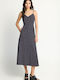 Summer Midi Floral Dress FBL013-106-13-Navy