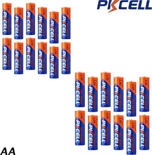 Pkcell Ultra Αλκαλικές Μπαταρίες AA 1.5V 24τμχ