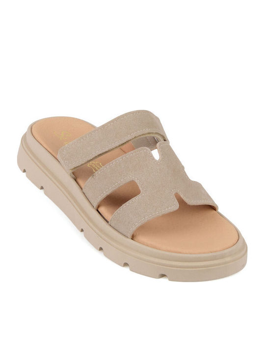 Silia D Δερμάτινα Γυναικεία Σανδάλια Flatforms ...