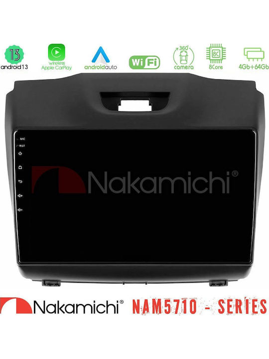 Nakamichi Ηχοσύστημα Αυτοκινήτου Isuzu D-Max 2012-2019 (Bluetooth/USB/WiFi/GPS/Apple-Carplay/Android-Auto) με Οθόνη Αφής 9"