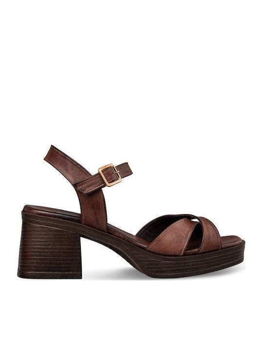 Envie Shoes Sandale Din Piele Maro