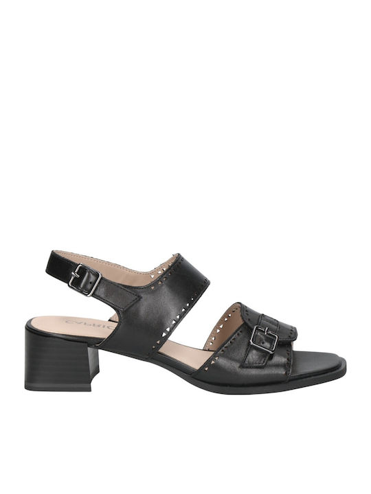 Caprice Leather Sandals Black