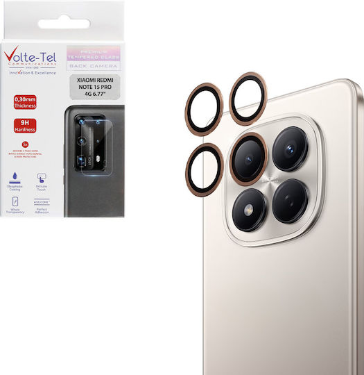 Volte-Tel Camera Protection Tempered Glass Gold for Xiaomi Redmi Note 15 Pro 4g