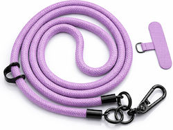 Λουράκι Χιαστί Κινητά Τηλέφωνα 10mm Κορδόνι Spacer Lanyard Πολλαπλών Χρήσεων Λιλά