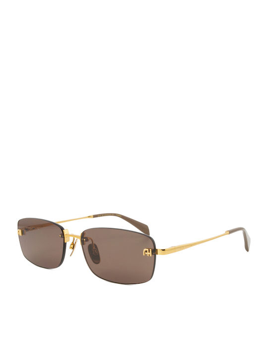 Ana Hickmann Gold Sunglasses With Metallic Frame