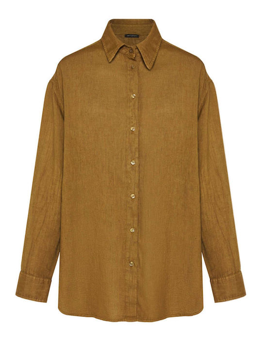 Dirty Laundry Long Sleeve Women's Linen Shirt G...