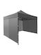 Foldable Garden Gazebo Black 3x3m