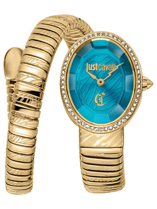 Just Cavalli Signature Snake Γυναικείο Ρολόι Μπ...