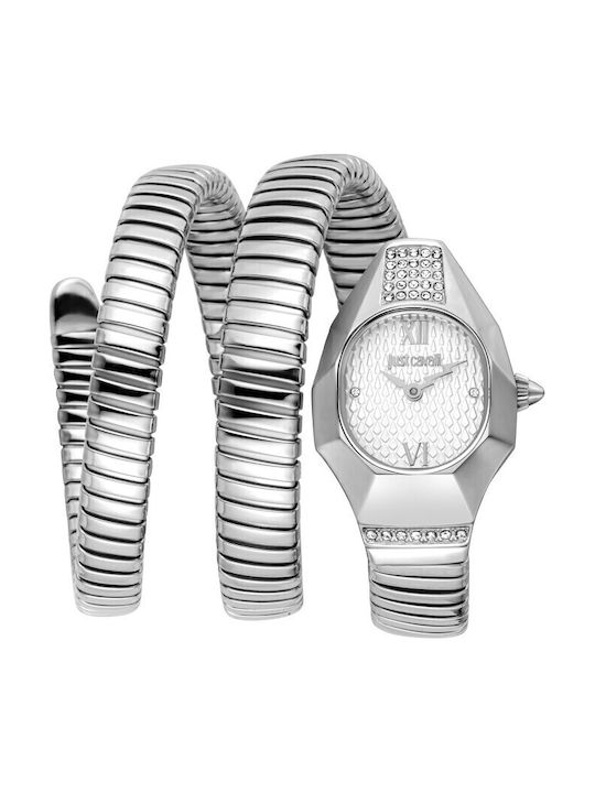 Just Cavalli Signature Snake Γυναικείο Ρολόι Μπ...