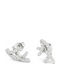 Atofio Kosmima Earrings in 14K White Gold with Stones