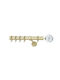 Import Hellas Extendable Metallic Curtain Pole No9 Single Ø25mm 140-250cm Matte Gold N9