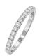 Women's Half Eternity Band Ring with Diamond in 18K White Gold