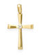Goldjewels Women's Gold Cross 9K Double Sided Without Chain