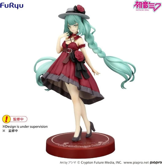 Hatsune Miku Trio-try-it Rochie De Ieșire Hatsune Miku Versiunea Roșie Figurină Statuie 19cm