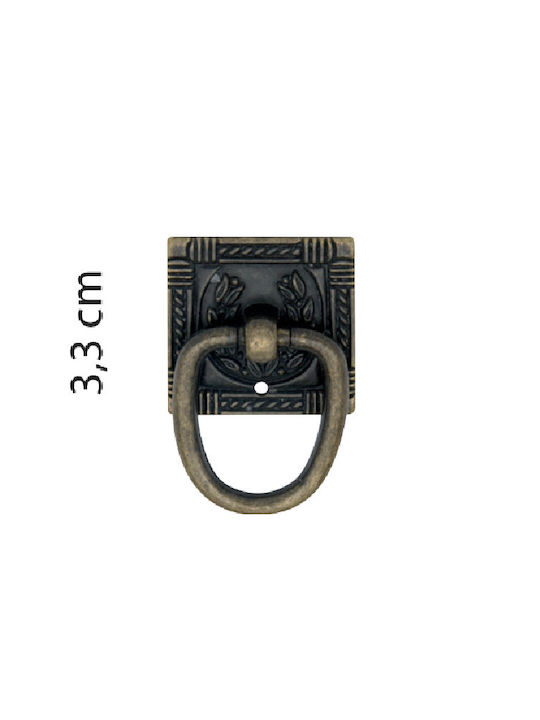 Import Hellas Buton Antic pentru Mobilier din Metal și Zamak Rugină 5038/A7-2