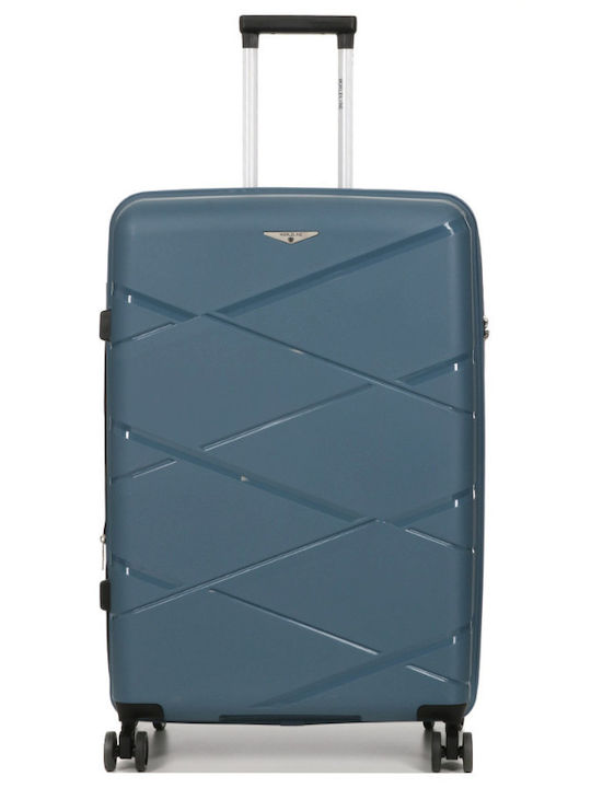Großer Blauer Polypropylen Koffer 4 Räder Sicherheitsschloss 29nav883 29883-03