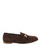 Leather Women's Loafers in Brown Colour