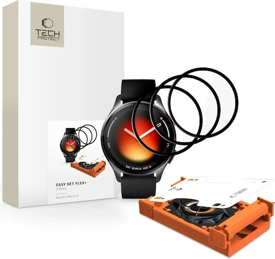 Tech-Protect Easy Set Flex+ Protecție Ecran pentru Xiaomi Watch 5 3 Bucăți