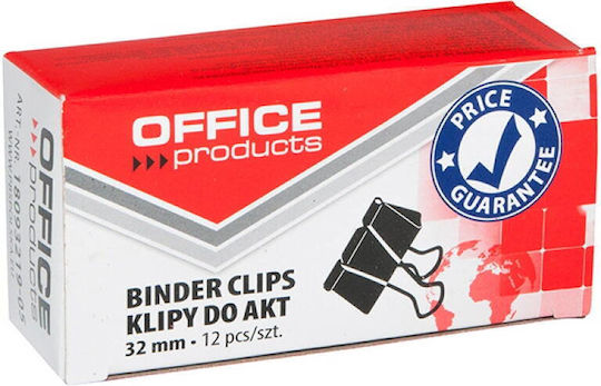 Office Products Clipsuri De Hârtie 32mm 12 Bucăți Cutie Office Products Negre