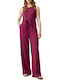 Women's Sleeveless One-piece Jumpsuit Fuchsia