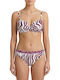 Costum de Baie Bikini cu Balenă Drapat Burgundy Damă