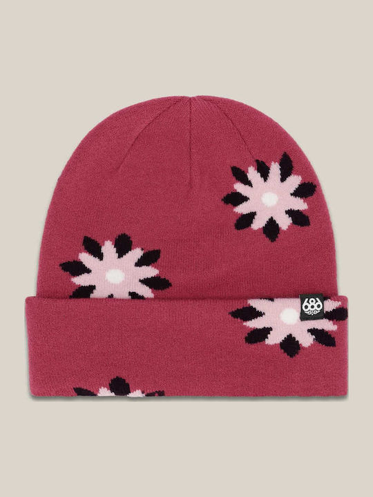 Beanie Women's Knitted Beanie in Burgundy Colour