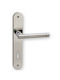 Viometale Middle Door Lever with Plate Pair (Distance Between Lock Centers 75mm) Chrome