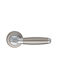Viobrass Door Handle Middle Door with Rosette Pair with Mouthpiece Nickel Matte