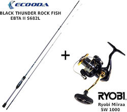 Ryobi Combo LRF Black Thunder Rock Fish Rod Ebta II S682l + Ryobi Miiraa SW 1000 με Μηχανισμό Ryobi Combo LRF Black Thunder Rock Fish Rod Ebta II S682l + Ryobi Miiraa SW 1000 με Μηχανισμό
