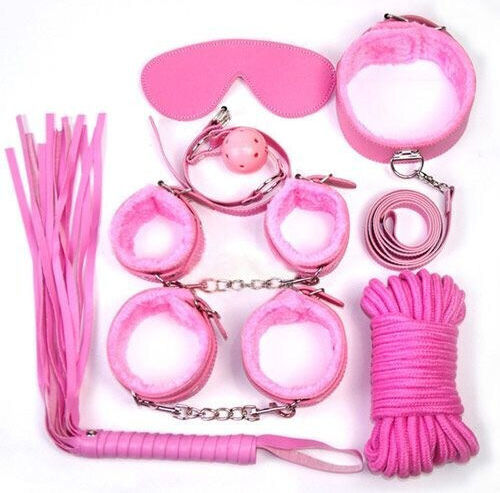 Toyz4lovers Art Bondage BDSM Kit in Pink Colour 7 Pieces