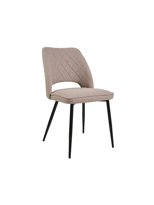 Dining Chair with Fabric Upholstery Greige 45x57x83cm