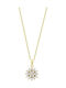 Lotus Watches Necklace from Gold Plated Silver with Zircon