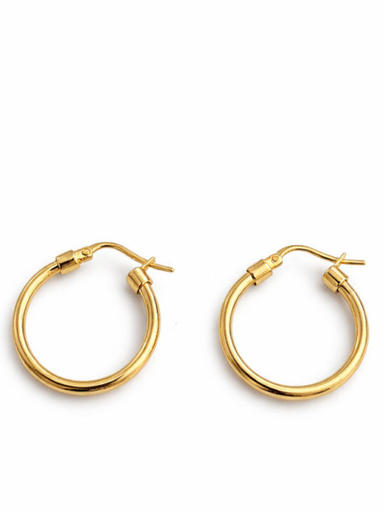 Atofio Kosmima Gold 9K Hoop Earrings