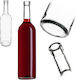Kadax Wein-/Getränkeflaschen Bordeaux 0,75 l 750ml Flaschen Wein Cider Weiß