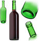 Wine Liqueur Bottles Bordeaux 0.75 L 750ml Green Bottle Wine Cider