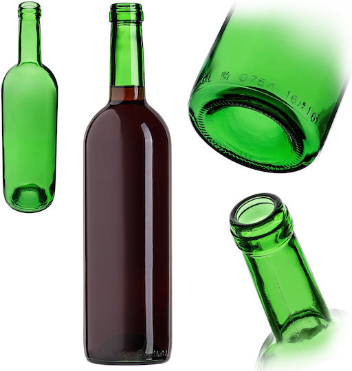 Wine Liqueur Bottles Bordeaux 0.75 L 750ml Green Bottle Wine Cider