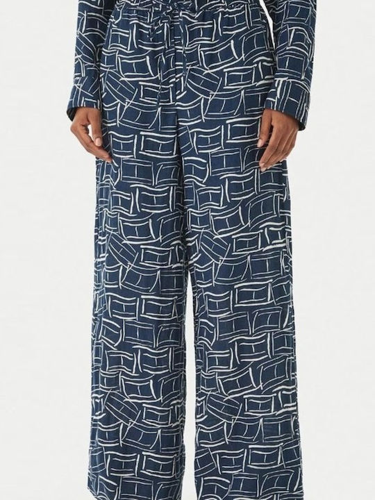 Tommy Hilfiger Damen Leinenhose Dark Night Mari...