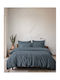 Rythmos Σετ Κουβερλί Υπέρδιπλο Γκρι Μπλε 235x250cm 3τμχ
