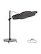 Professional Floor Parasol Circular Aluminum Cannopy Cannopy Gray with Base Φ2.665m