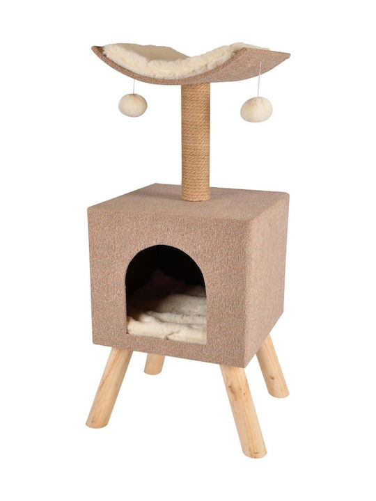 Γατόδεντρο Flamingo Scandi Tree House Beige 36x43x82cm