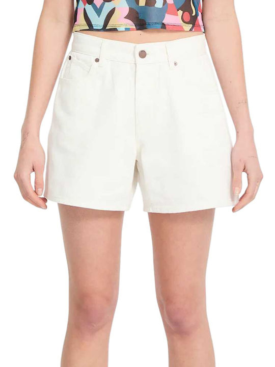 Volcom Stoned Γυναικείο Σορτς Cream
