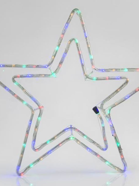 205693 Stea Dublă 3m Led Tub Luminos Monocanal Program Colorat 55x56cm Ip44 Set 2 Bucăți