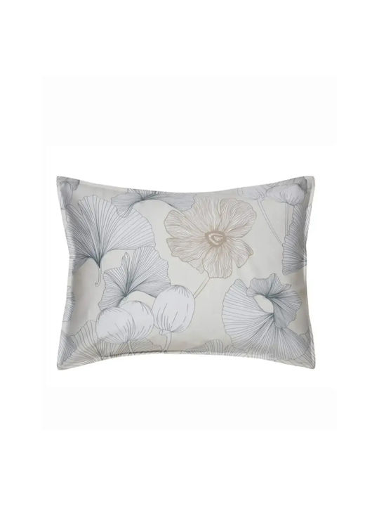 Kentia Gigi 12 Σετ Μαξιλαροθήκες Oxford Grey-beige 50x70εκ.