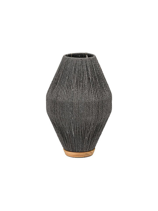 Fylliana Fl23001 Wooden Table Lamp for E27 Socket with Gray Shade and Base