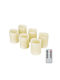 GloboStar Decorative LED Light Warm White 2700K Candle 6pcs 7.6x7.6x10cm