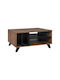 Rechteckiges Zentral Kaffeetisch Miami Holz mit Schubladen Schwarz M100xL64xH45cm